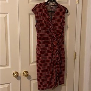 Michael Kors Orange and Black Dress size L